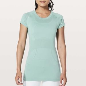 Lululemon swiftly tech short sleeve, mint colour, size 6